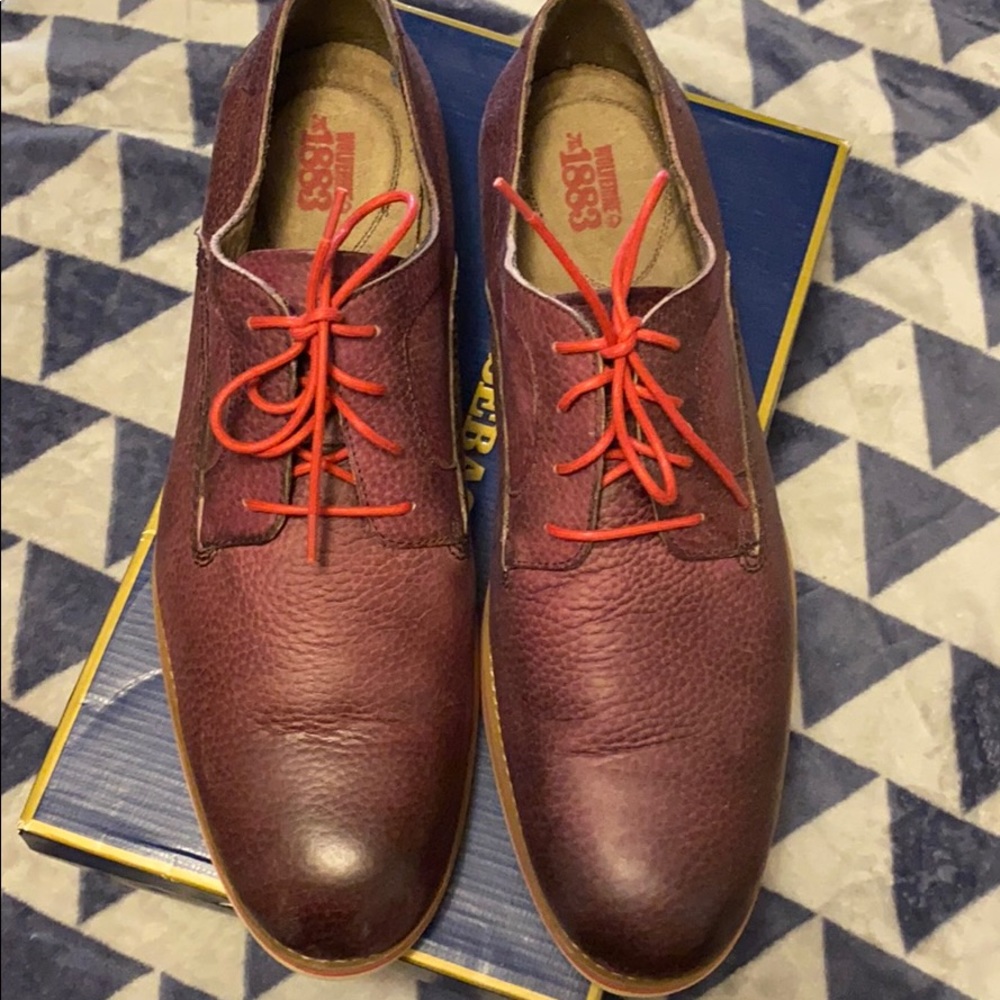 Red dress shoe